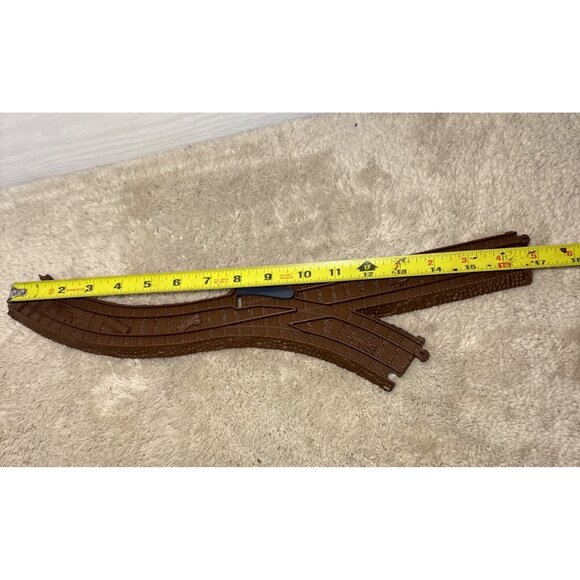 Thomas & Friends Zip Zoom Logging Trackmaster Switch Track Curve #2 Brown Mattel - Picture 2 of 5